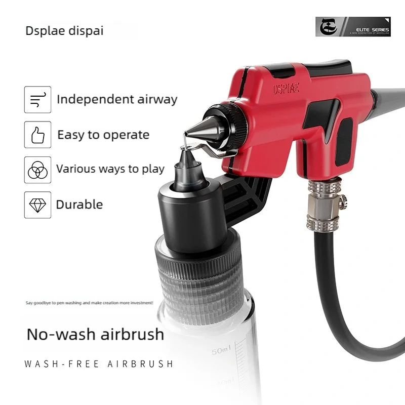 DSPIAE PT-AB Wash-Free Airbrush Set with MarkerRack Easy to Spray Models Painting for Modeler Hobby DlY Tool Sets