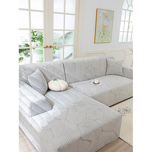 Elastischer Sofabezug aus Jacquard-Samt für alle Jahreszeiten, dicker, rutschfester und spritzwassergeschützter, vollständig umwickelter Schonbezug, maschinenwaschbarer, staubdichter und farbechter Image