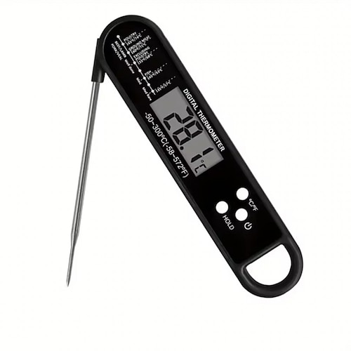 Digitales Küchenthermometer zum Kochen von Lebensmitteln für Fleisch, Wasser, Milch, Kochen, Grillen, Grillen im Freien, wasserdicht, sofort ablesbarer digitaler Temperatursensor Image