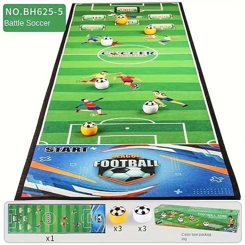 1 Set 3-in-1 Multisport-Battle-Brettspiel - Fußball-Bowling Curling-Desktop-Interaktionsspiel für Familienabende Partyspiele - ideale Tischdekoration für Weihnachten und Geburtstage Image