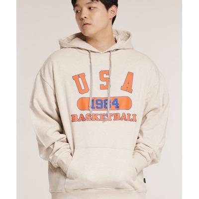 creamsodalab USA Basketball Hoodie Oatmeal Orange