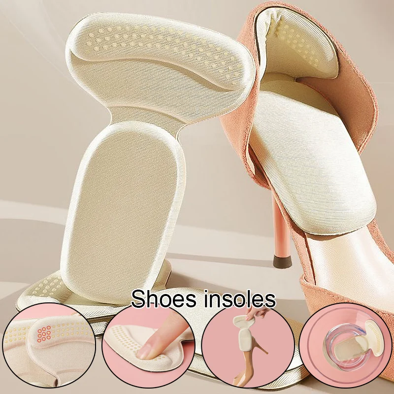 Fersenaufkleber, halbe Einlegesohlen für Frauen, Fuß-Fersenpolster, Sportschuh, High Heels, Rückenaufkleber, Schmerzlinderung, Schutz, Kissen, Einlegesohle Image