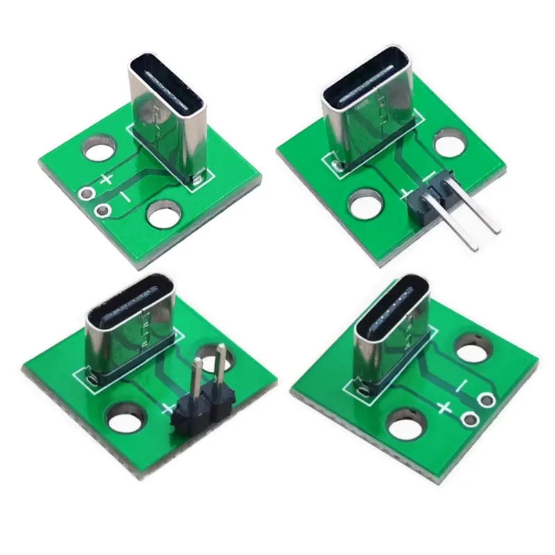 5/10PCS Daten Ladekabel Jack Test Board mit Pin Header 90 Grad Vertikale Typ C Weiblich Männlich stecker Test PCB Board Image