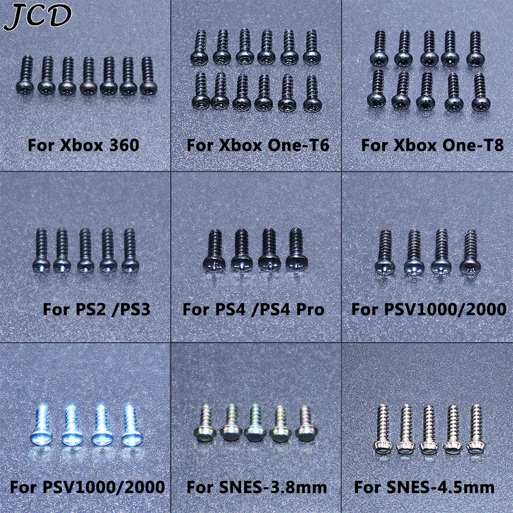 JCD Für Xbox One T6 T8 Schrauben Reparatur Teil Für Xbox 360 PS2 PS3 PS4 Pro PSV 1000 PSV 2000 Für SNES 3,8mm 4,5mm Patrone Schrauben