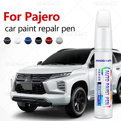 For Mitsubishi Pajero 1981-2021 V20 V40 V70 V80 V90 Paint Repair Pen Touch Up Scratch Remover DIY Auto Accessories Black White