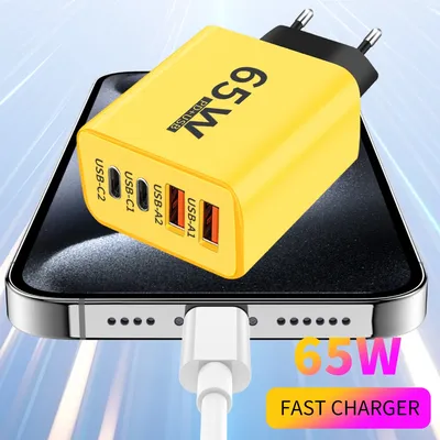 65W EU/US Plug USB Type C Phone Charger USB Mobile Phone Power Adapter For iPhone Xiaomi Huawei Samsung Fast Charge Wall Charger