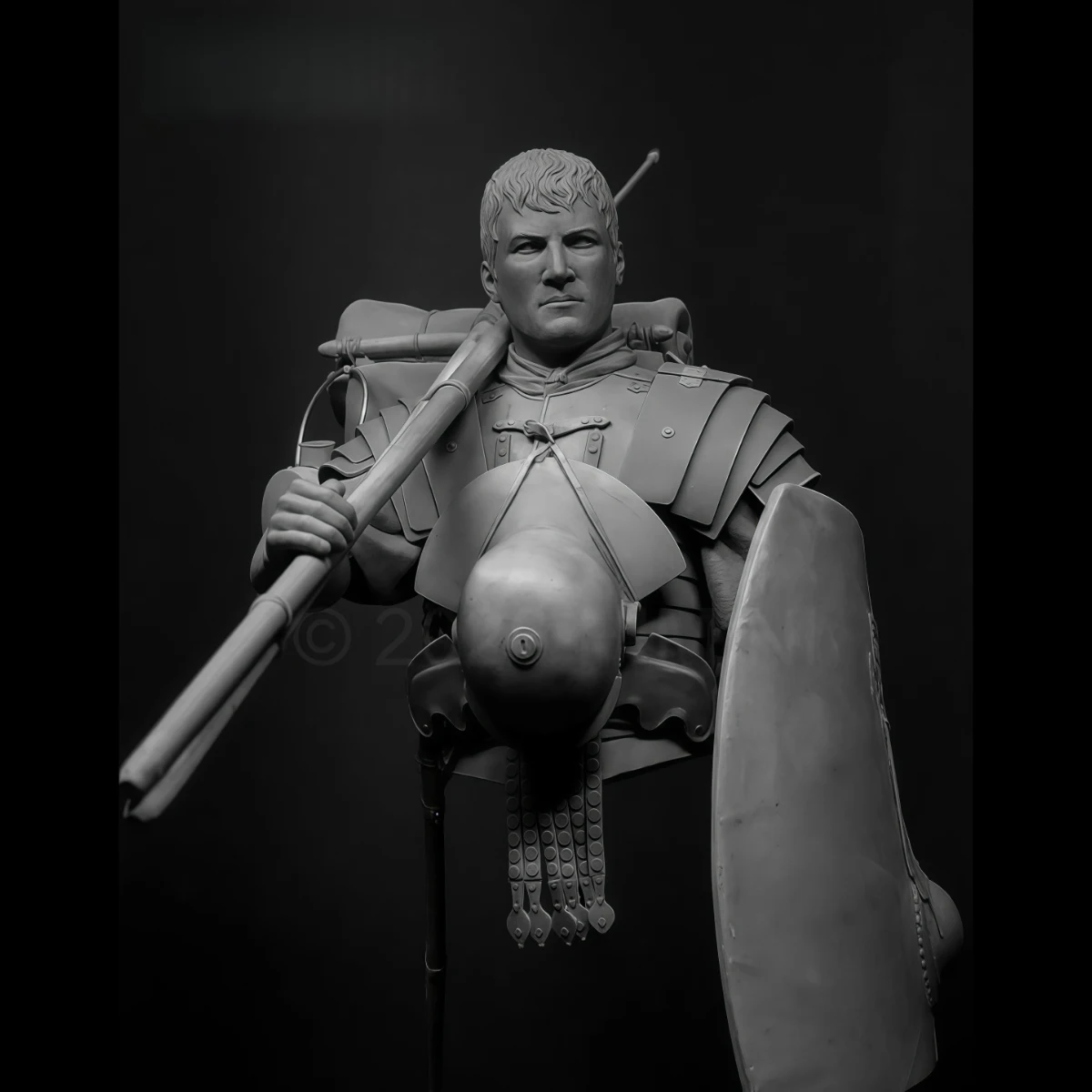 1/9 resin unpainted model kit, military theme, bust 1st century AD Roman marching unassembled and unpainted GK, 1654X