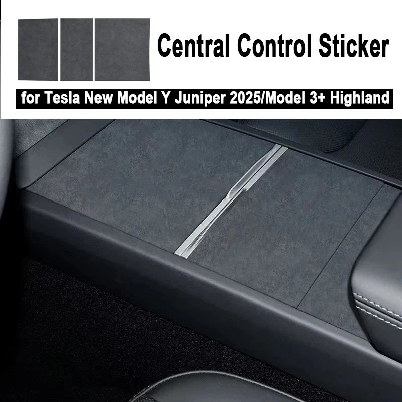 Zentrale Steuerung Aufkleber Aufkleber für Tesla New Model Y Juniper 2025/Model 3+ Highland Alcantara Wildleder Ultradünne Patch-Dekoration Image
