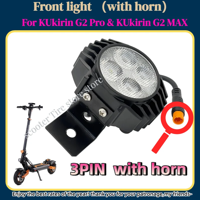 Kugoo Kukirin G2 pro Scooter Luce anteriore Faro compatibile con Kukirin G2 Max Scooter elettrico Accessori luce anteriore