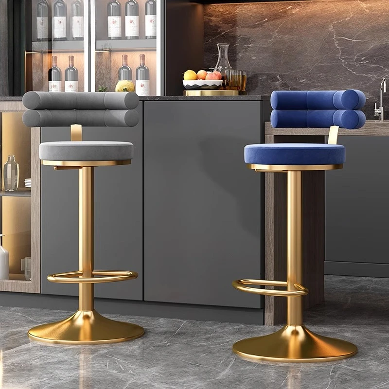 Sgabello da bar dal design moderno Sgabello da bancone girevole ad altezza regolabile Sgabello da bar/cucina per la casa Base antiscivolo e struttura in metallo industriale