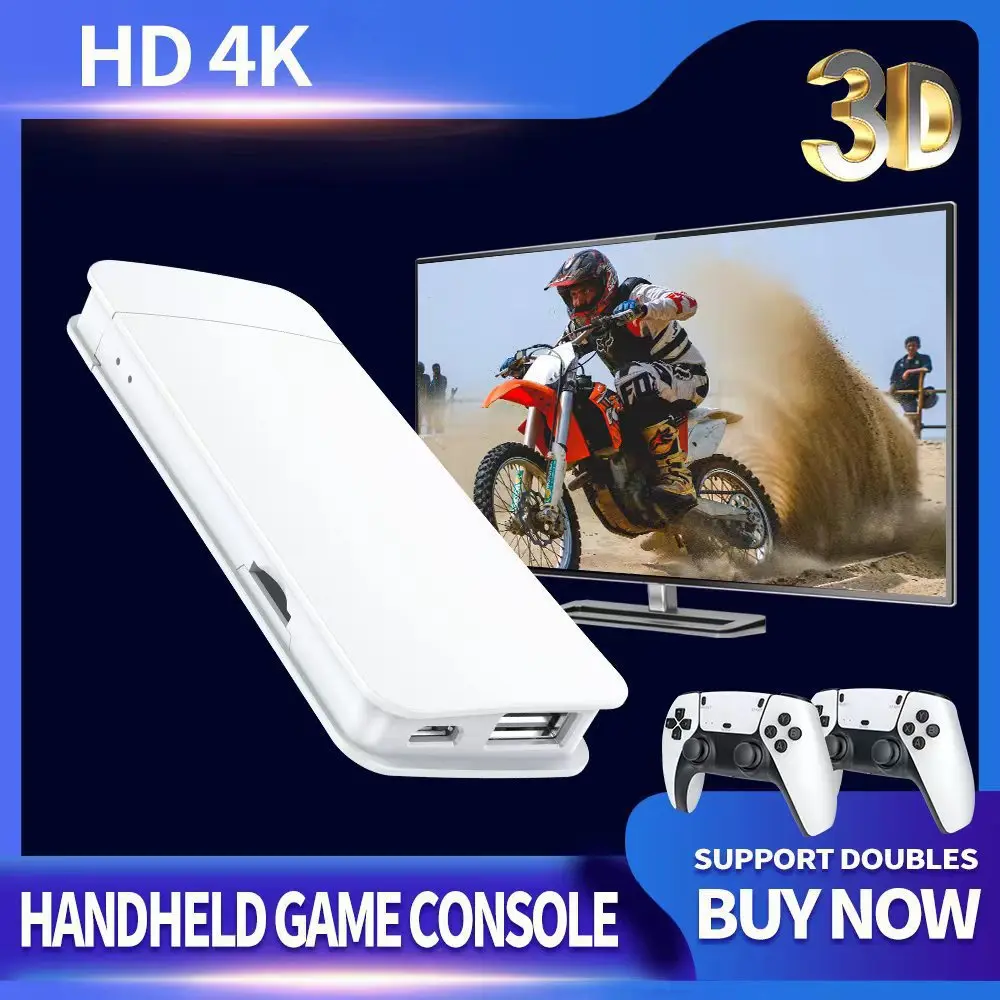 M15 4K Spielekonsole Heim-Mini-Videospiel 64G Retro-Konsole 128G Player HD-Videospiel-Stick 2,4G Dual Wireless Control PS1 Geschenk