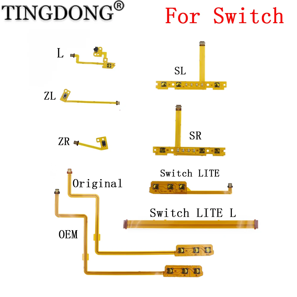 Für Switch Lite Joy-Con Joycon NS Links Rechts Taste Power Lautstärke EIN AUS Schlüssel L SL ZR ZL SR Control Band Flex Kabel Image