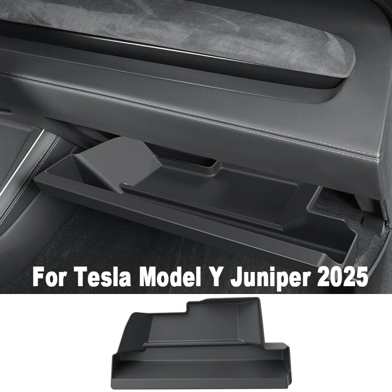 Für Tesla Modell Y Juniper 2025 Auto Handschuhfach Lagerung Box LHD Copilot Seite Ablage Aufräumen Organizer Innen Zubehör Image