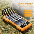 500000 Caricatore portatile di grande capacità Powerbank solare mAh Ricarica rapida con display digitale a quattro cavi per Ios Android Samsung
