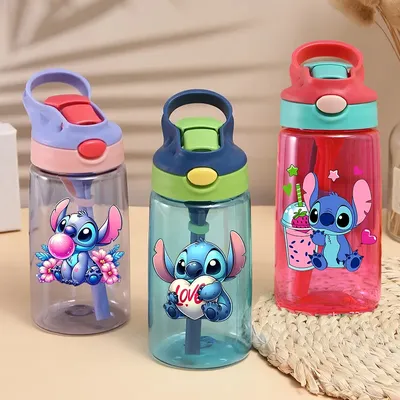 Lilo&Stitch Sports Water Bottle Leak Proof Colorful Cup Drinking for Outdoor Women Men Travel Portable Gym Fitness Jug Gift 2025