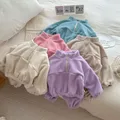 2025 Primavera Autunno Nuovi Neonati maschi 0-8 anni Top in pile double face + Pantaloni Ragazze Tuta sportiva Bambini Bambino Outfit Set di abbigliamento