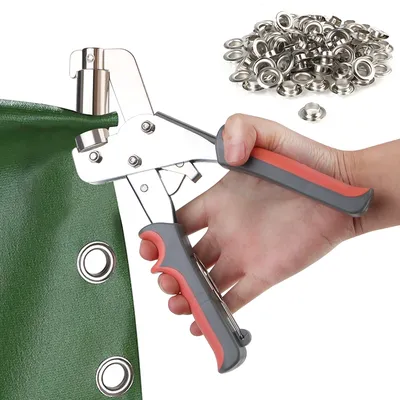 Eyelet Installation Tool Metal Air Hole Rivet Plier 3/8 Inch 10mm Grommet Eyelet Plier Kit Handheld Hole Punch