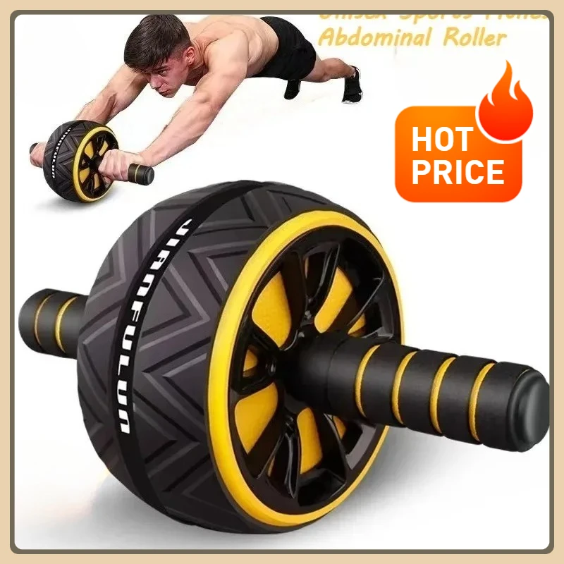 Ab Roller Bauchrad Fitnessgeräte für Übungen, geeignet für Männer und Frauen, Dual-Wheel Silent Ab Roller. Image