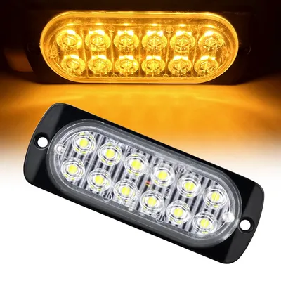 12LED Strobe Hazard Beacon Car Emergency Flashing Side Marker Light Warning Signal Tail lights for Trailer Trucks Boat 12-24V