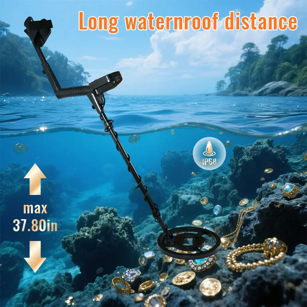 Metalldetektor MD-830, unterirdische Tiefe, 2,5 m, Scanner-Suche, hochpräziser Golddetektor, Schatzsucher, der Pinpointer erkennt Image