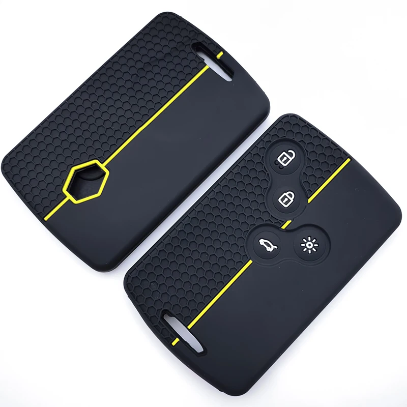 4 Tasten Silikon Autoschlüsselhülle für Renault Duster Captur Clio Logan Megane 1 2 3 Koleos Scenic Nema Fluence Zoe Zubehör Image