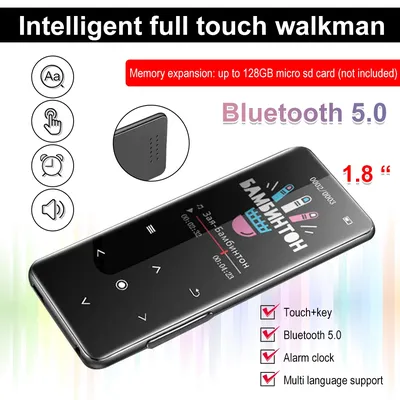 HiFi Bluetooth MP3-Player – verlustfreier Musik-Sport-Kopfhörer, tragbarer Audio-Walkman mit FM-E-Book-Recorder