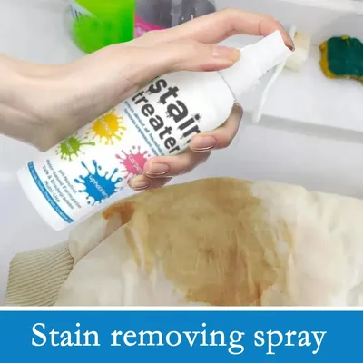 Clothing Stain Remover Spray 120ml Stubborn Dirt Cleaner Laundry Fabric Oil Remover Portable Stain Treater For Home Travel