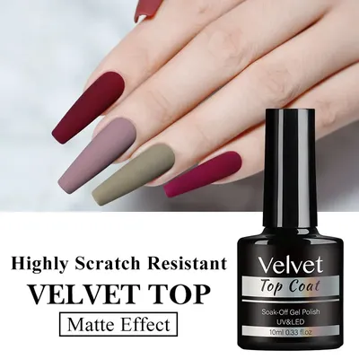 Arte Clavo Matte Velvet Top Coat UV Gel Soak Off Lack Semi-Permanent Nail Reinforce Gel Base Coat Diamond Tempered Top Coat