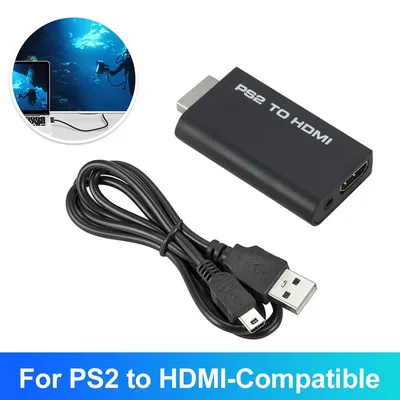 PS2 Zu HDMI-kompatibel Adapter Konverter 1080P Full HD Video Umwandlung Übertragung Interface Spielkonsole Zu HD TV Monitor