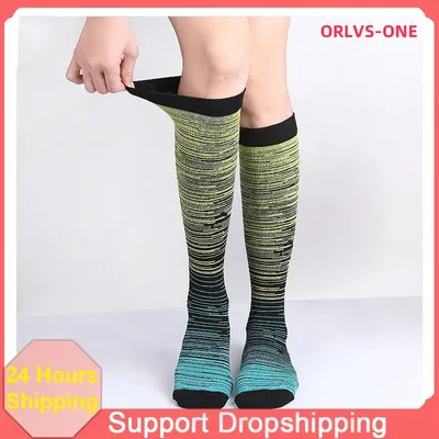 Men's Socks Compression Socks Long Tube Breathable Socks Marathon Socks Triathlon Cycling Football Skiing Sports Socks YS049