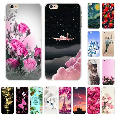 Soft Silicone Phone Cases For iPhone 4 5 6 Plus 6 Soft TPU Back Cover For Coque Apple iphone 4 5 6 6Plus Shockproof Bumper
