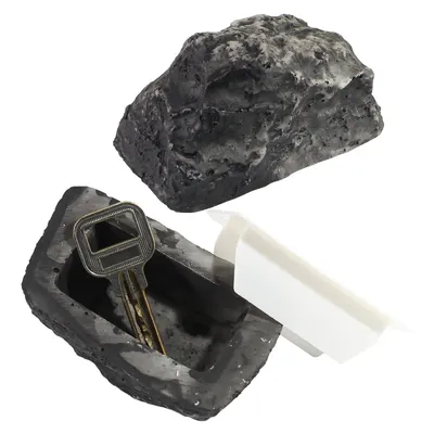 Fake Rock Key Hider Stone Key Box Simulation Stone Weatherproof Outdoor Courtyard Hidden Door Key Box For Home Spare Key Safe