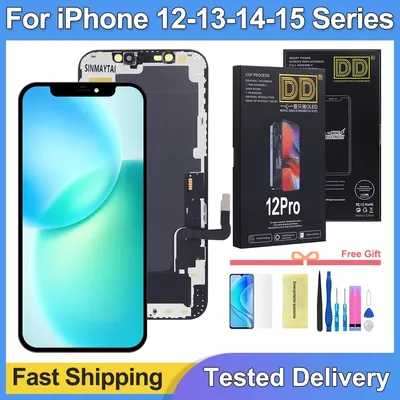 DD iPhone OLED Display Assembly for X XR XS 13 Mini 14 plus 15 11 12 13 pro MAX - Replacement LCD Screen for iPhone Models