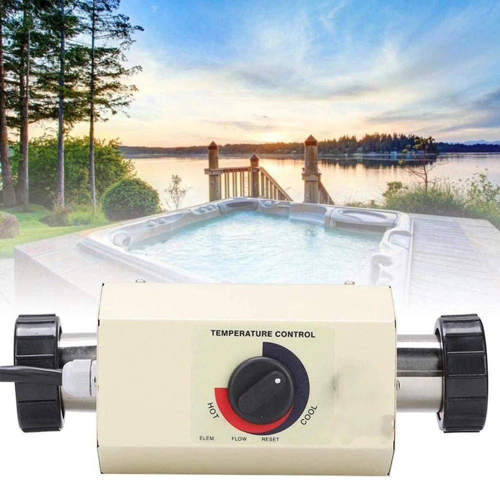 3KW Elektrische Poolheizung Winter Schwimmbad SPA Whirlpool Bad Warmwasserbereiter Thermostat Heizung für Warmbad Outdoor SPA Image