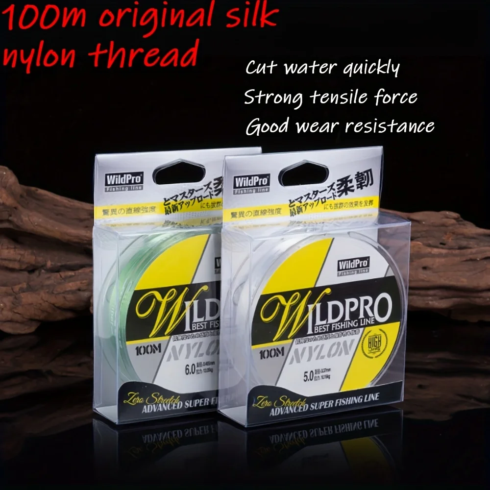 Noihara Angelschnur Hauptschnur Unterschnur Hochfeste transparente Angelschnur 3937,01 Zoll Sea Rod Line Gummy Nylonschnur Image