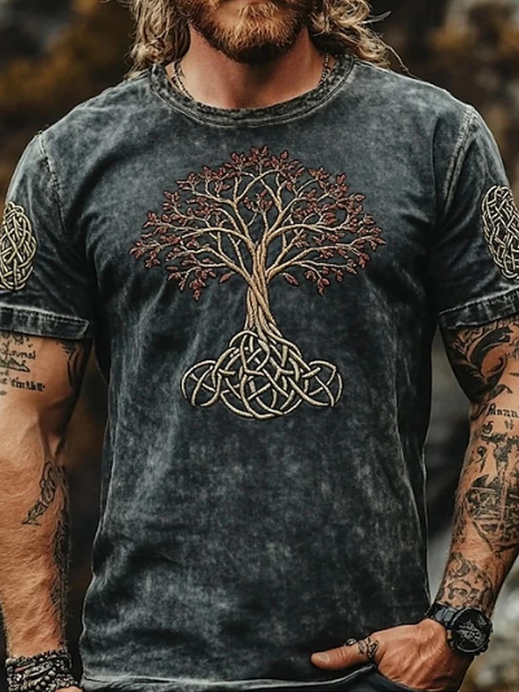 T-shirt da uomo alla moda da strada all'aperto in stile retrò T-shirt fitness stampata in 3D T-shirt sportiva da uomo casual quotidiana a maniche corte