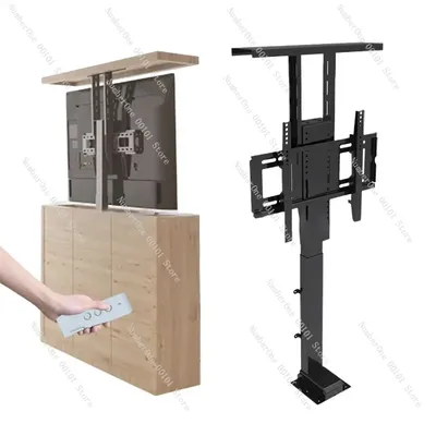 Electric Lift TV Wall Mount, Suitable for 32-75 Inch TVs, Movable Hydraulic Lift for LCD Displays, Adjustable Wall Mount Easy