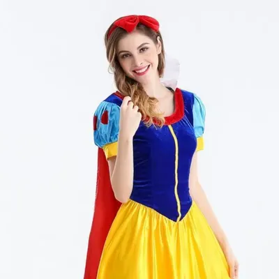 Snow White Halloween Party Costume Adult Cosplay Plus Size Dress Girl Princess Dress Women Adult Clothing
