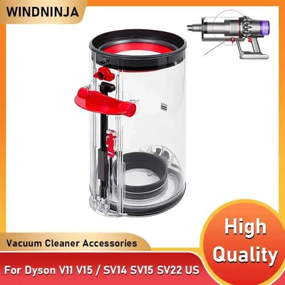 Large Dust Bin For Dyson V11 V15 SV14 SV15 SV22 US Vacuum Cleaner Canister Dust Bucket Accessories Replacement Part