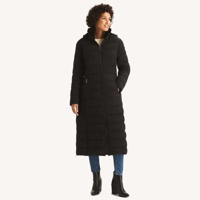 Nautica Women's Maxi Puffer Jacket 001 (Black), XS