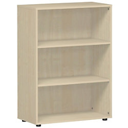 Geramoebel Speed Office Melaminharzbeschichtete Spanplatte Regal 2 Fachböden 800 x 420 x 1.104 mm Braun Ahorn