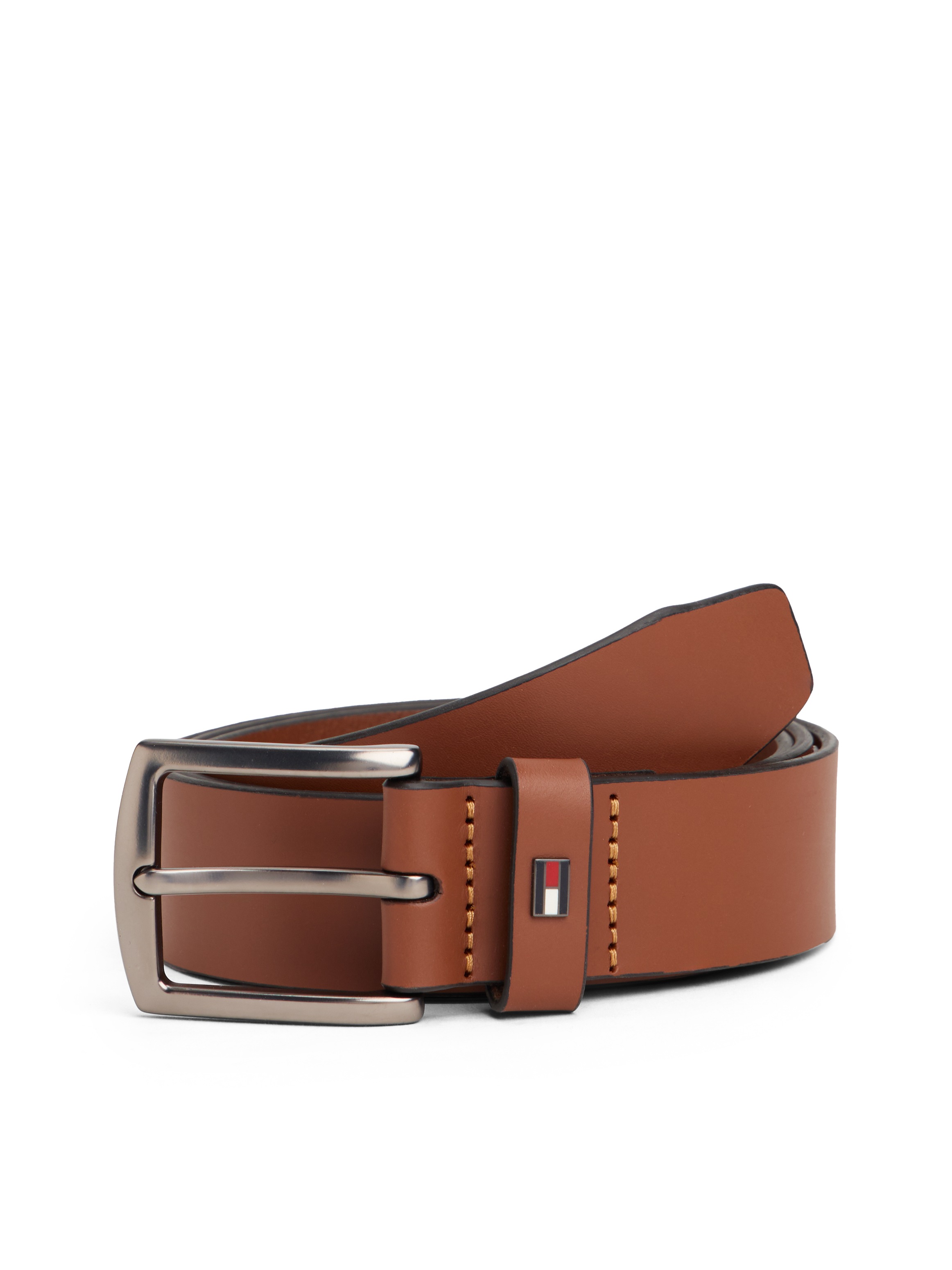 Ledergürtel TOMMY HILFIGER "DENTON 3.5 EXT", Damen, Gr. 90, winter cognac, Rindsleder, Gürtel, Einfachdornschließe, Metalllogo Image