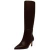 Stiefel STEVE MADDEN "STEVE MADDEN Stiefel Leder", Damen, Gr. 41, braun, Leder, elegant, Schuhe