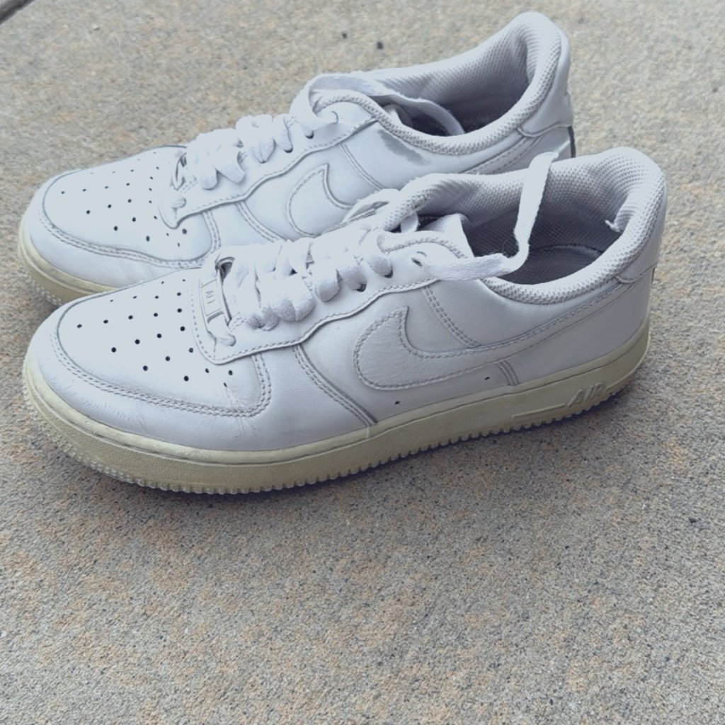 Nike Shoes | Women's Af1 White Tennis Shoes Nike Air Force 8.5 | Color: White | Size: 8.5