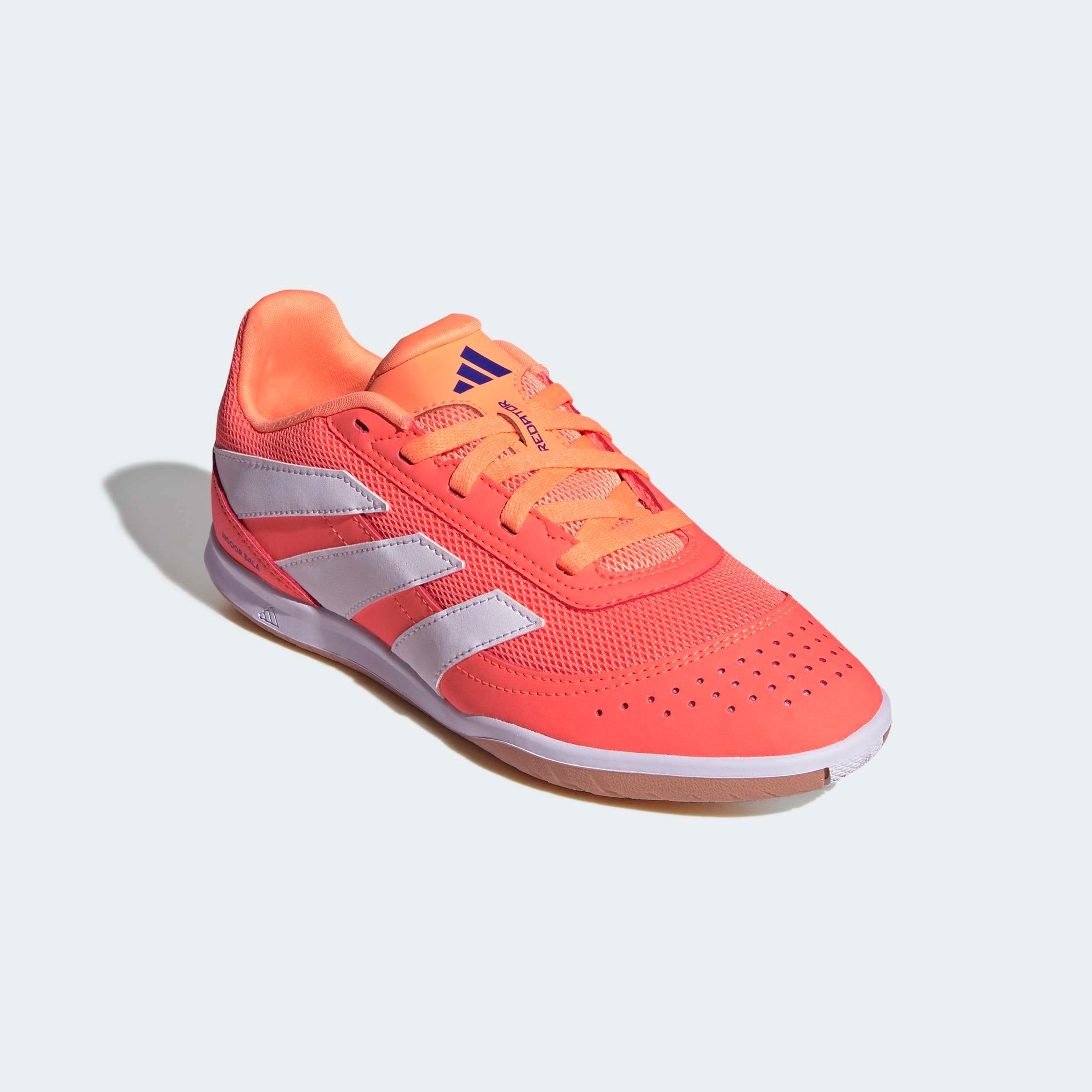 Fußballschuh ADIDAS PERFORMANCE "PREDATOR CLUB IN SALA KIDS", Gr. 31, signal coral, cloud weiß, beam orange, Synthetik, Textil, Schuhe, geeignet als Hallenschuhe Image