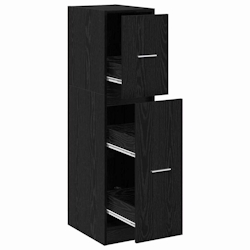 vidaXL Apothekerschrank Schwarze Eiche 30 x 41 x 118 cm Holzwerkstoff Image