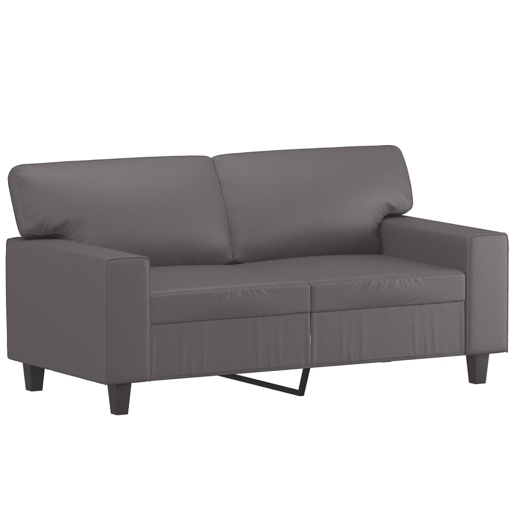 vidaXL 2-Sitzer-Sofa Grau 120 cm Kunstleder Image