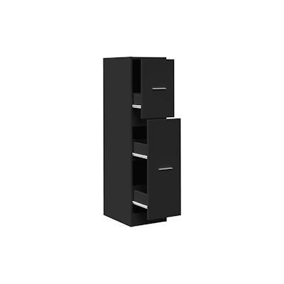 vidaXL Apothekerschrank Schwarz 30x41x118 cm Holzwerkstoff Image