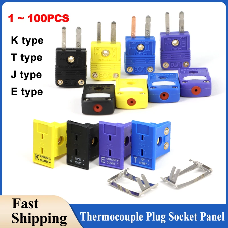 Hohe Temperaturbeständigkeit Thermoelement Miniatur Steckdose Panel SMPW-K/J/T/E/-M/F MPJ-K/J/T/E-F Kompensationskabelanschluss Image