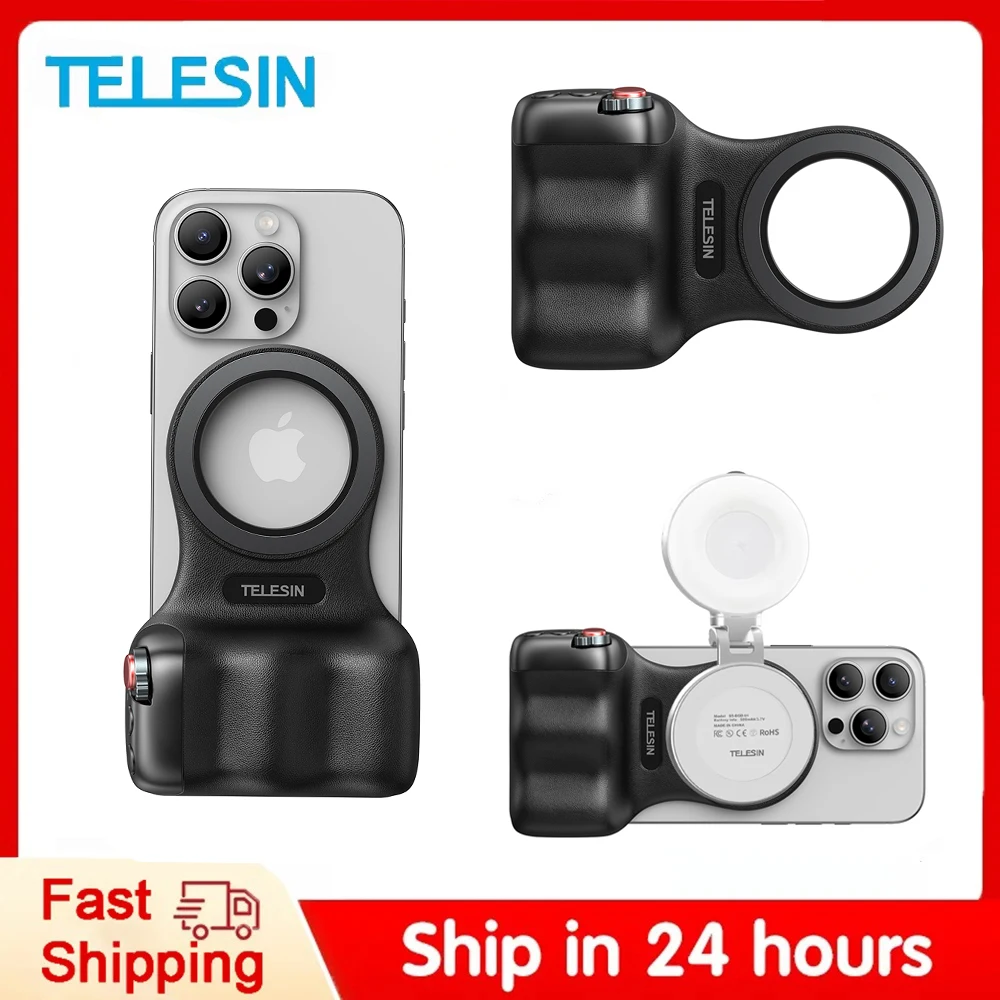 TELESIN téléphone magnétique caméra tirer poignée support pour téléphone aide au tir poignée de télécommande pour Iphone HUAWEI SAMSUNG téléphone